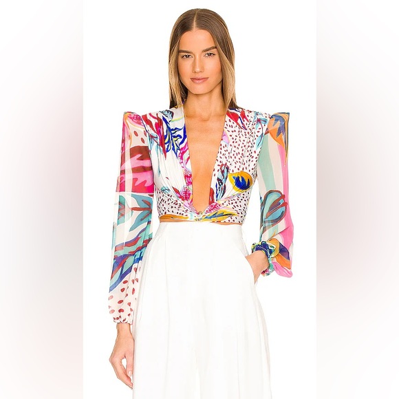 PatBO Tops - PATBO Flora Cut Out Bodysuit in White